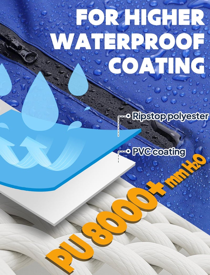 ANYOO Waterproof Rain Poncho Bike Bicycle Rain Capes Lightweight Compact Reusable for Adults - Image 3